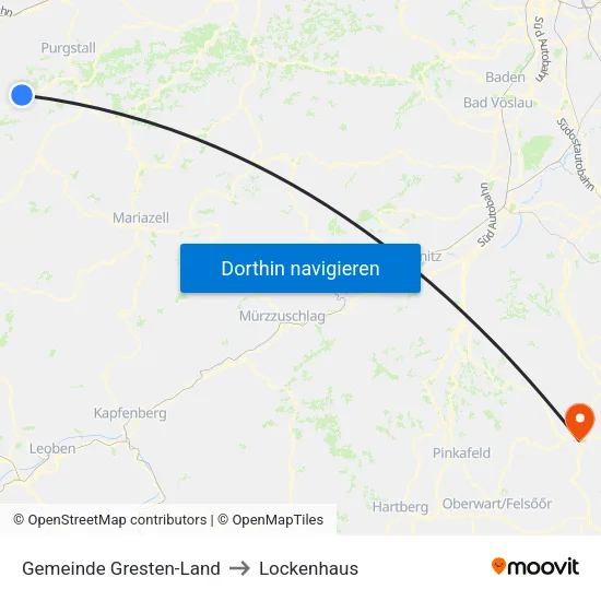 Gemeinde Gresten-Land to Lockenhaus map