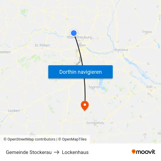 Gemeinde Stockerau to Lockenhaus map