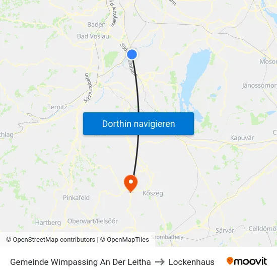 Gemeinde Wimpassing An Der Leitha to Lockenhaus map