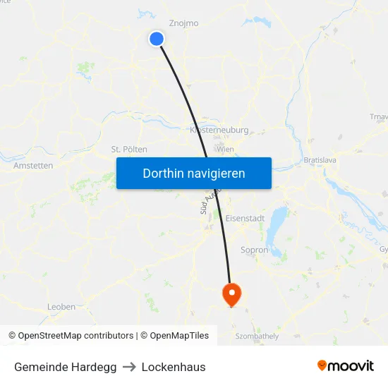 Gemeinde Hardegg to Lockenhaus map