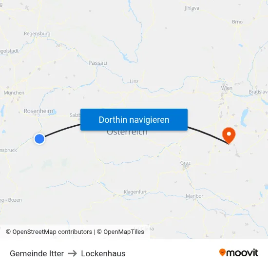 Gemeinde Itter to Lockenhaus map