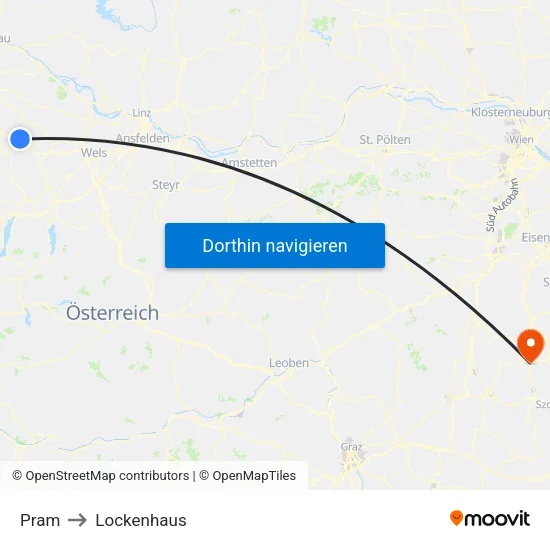 Pram to Lockenhaus map