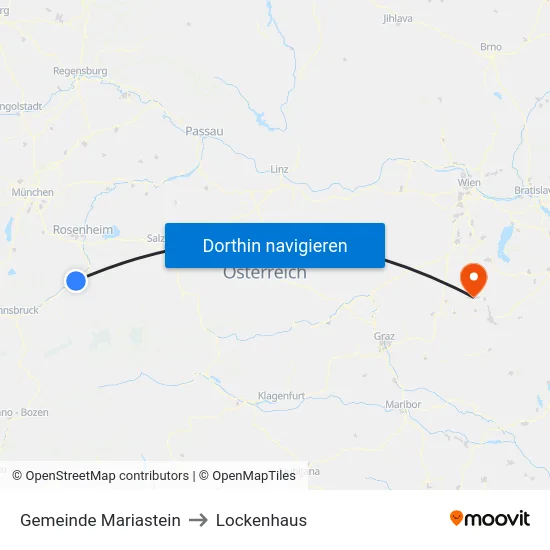 Gemeinde Mariastein to Lockenhaus map