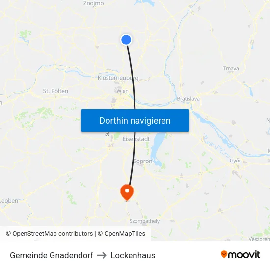 Gemeinde Gnadendorf to Lockenhaus map