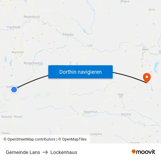 Gemeinde Lans to Lockenhaus map