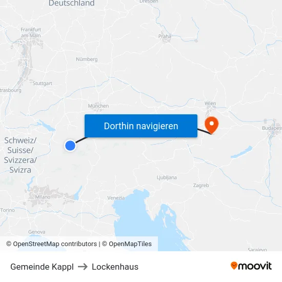 Gemeinde Kappl to Lockenhaus map