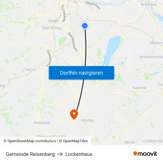 Gemeinde Reisenberg to Lockenhaus map