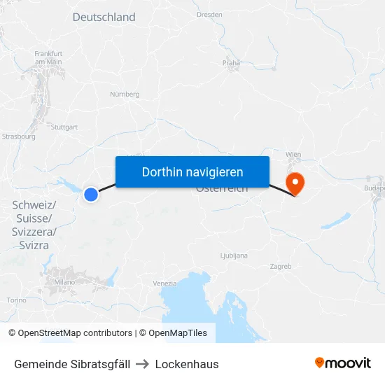 Gemeinde Sibratsgfäll to Lockenhaus map