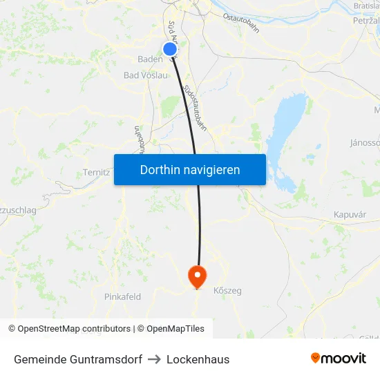 Gemeinde Guntramsdorf to Lockenhaus map