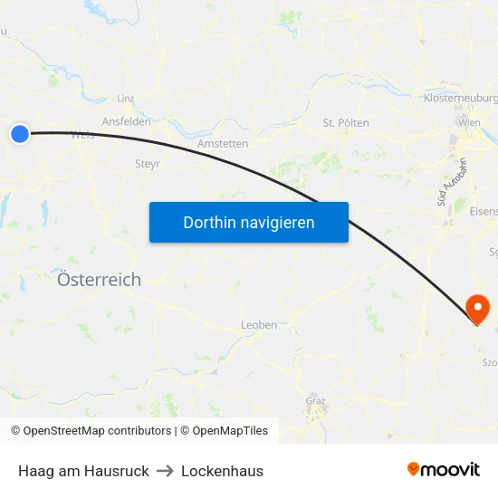 Haag am Hausruck to Lockenhaus map
