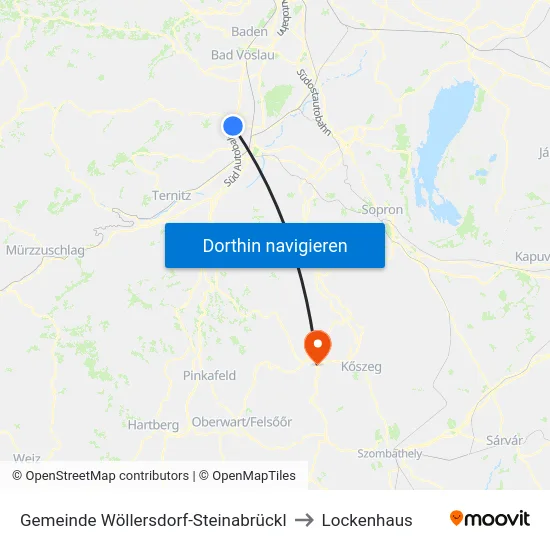 Gemeinde Wöllersdorf-Steinabrückl to Lockenhaus map