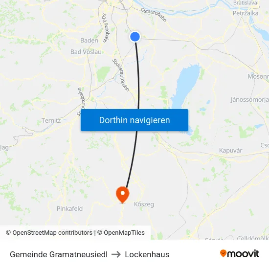 Gemeinde Gramatneusiedl to Lockenhaus map