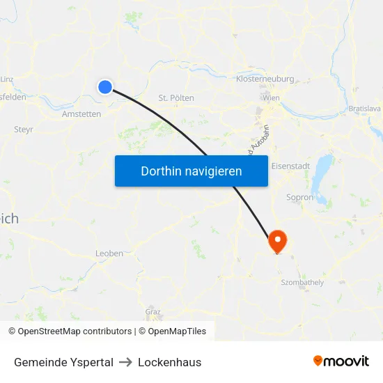 Gemeinde Yspertal to Lockenhaus map