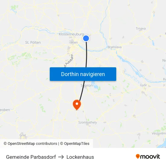 Gemeinde Parbasdorf to Lockenhaus map