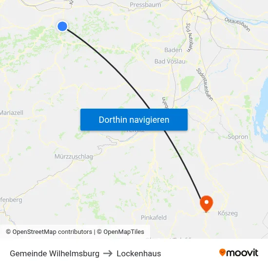 Gemeinde Wilhelmsburg to Lockenhaus map