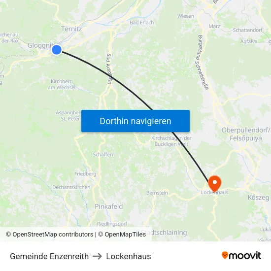Gemeinde Enzenreith to Lockenhaus map