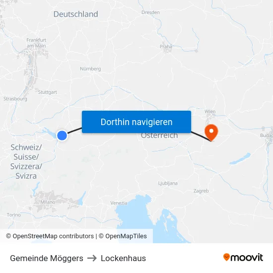 Gemeinde Möggers to Lockenhaus map
