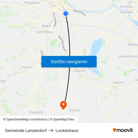 Gemeinde Lanzendorf to Lockenhaus map