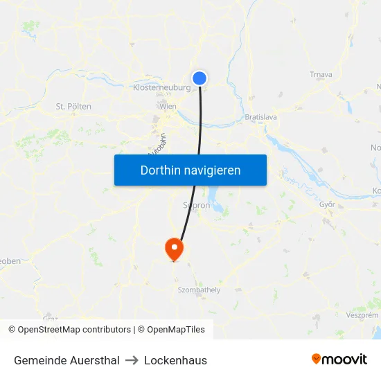 Gemeinde Auersthal to Lockenhaus map