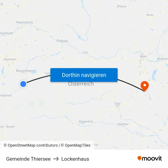 Gemeinde Thiersee to Lockenhaus map