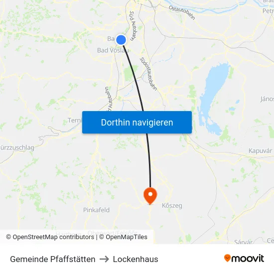 Gemeinde Pfaffstätten to Lockenhaus map