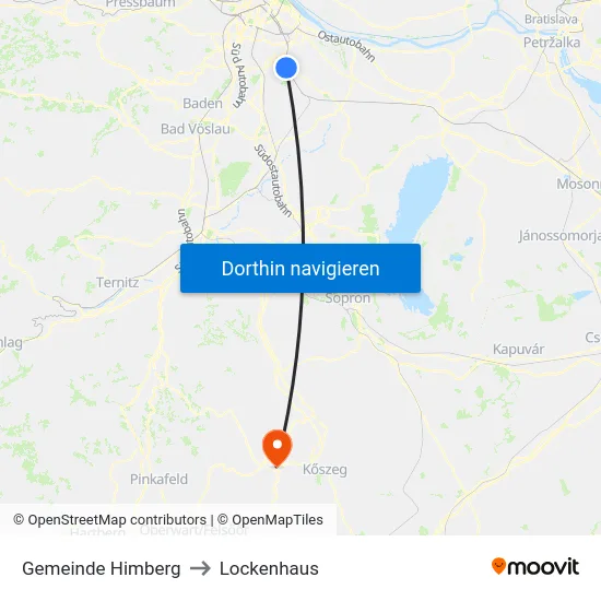 Gemeinde Himberg to Lockenhaus map