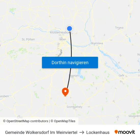 Gemeinde Wolkersdorf Im Weinviertel to Lockenhaus map