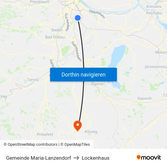 Gemeinde Maria-Lanzendorf to Lockenhaus map