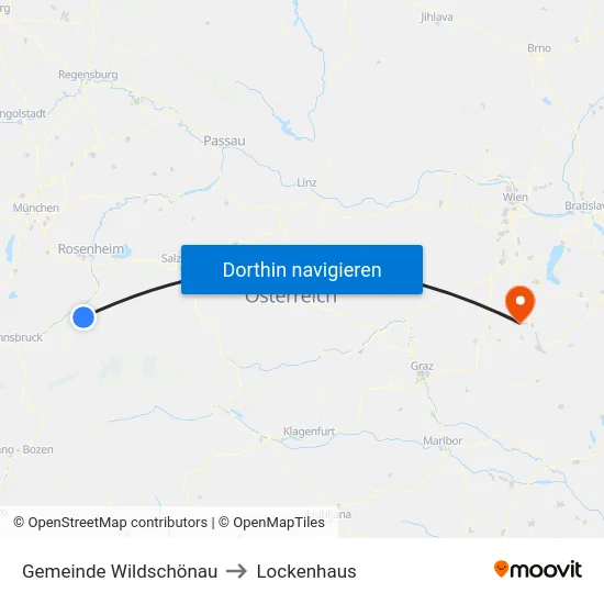 Gemeinde Wildschönau to Lockenhaus map