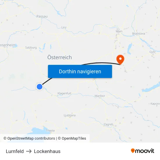 Lurnfeld to Lockenhaus map