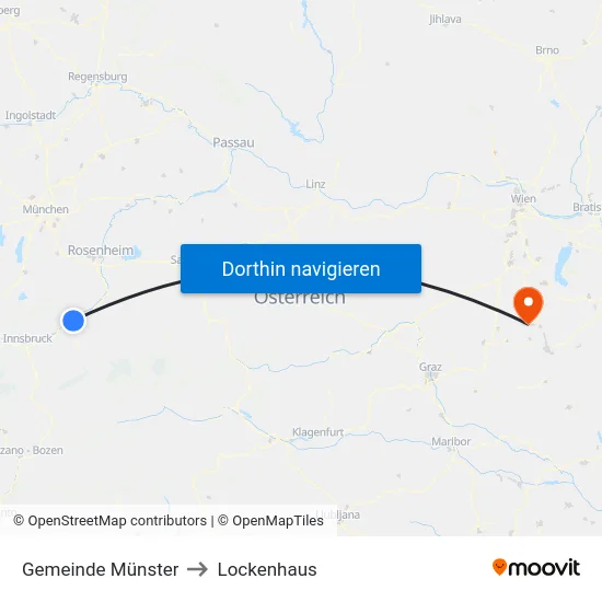 Gemeinde Münster to Lockenhaus map