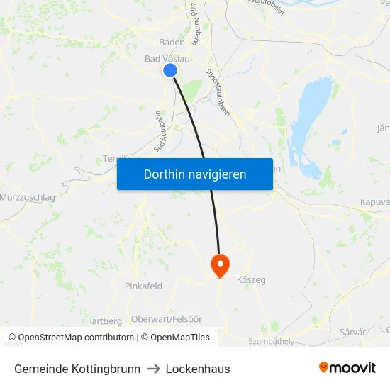 Gemeinde Kottingbrunn to Lockenhaus map