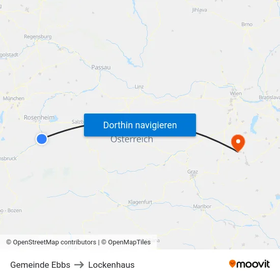 Gemeinde Ebbs to Lockenhaus map