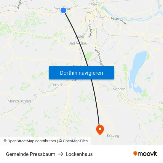 Gemeinde Pressbaum to Lockenhaus map