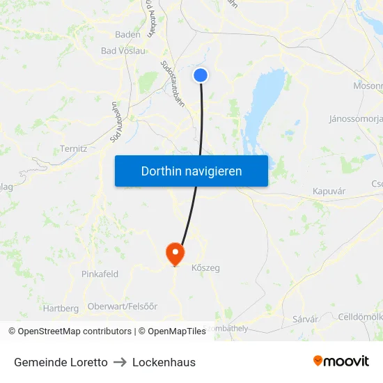 Gemeinde Loretto to Lockenhaus map
