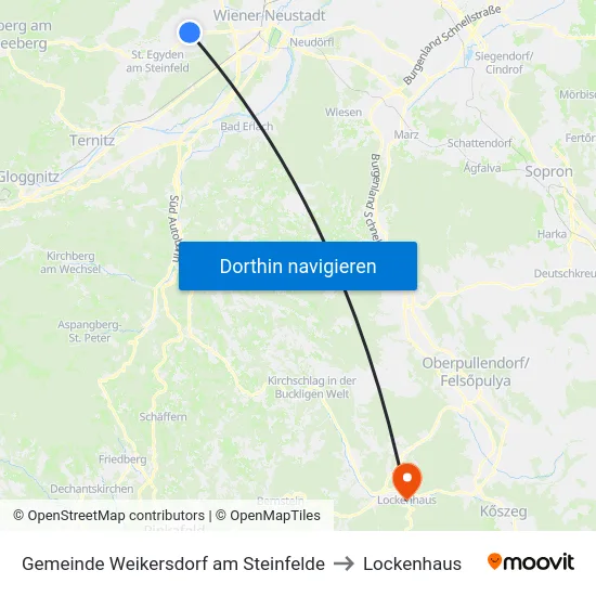 Gemeinde Weikersdorf am Steinfelde to Lockenhaus map
