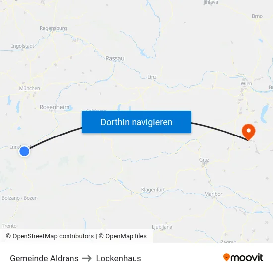 Gemeinde Aldrans to Lockenhaus map