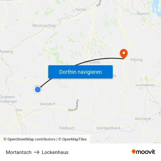 Mortantsch to Lockenhaus map