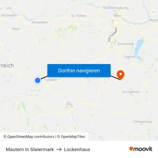 Mautern In Steiermark to Lockenhaus map