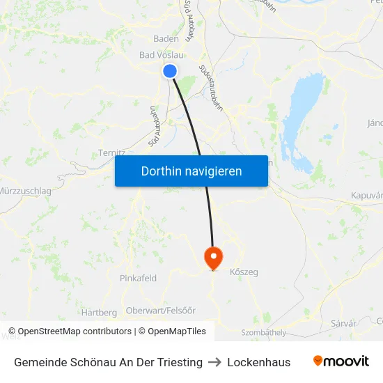 Gemeinde Schönau An Der Triesting to Lockenhaus map