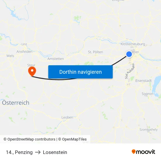 14., Penzing to Losenstein map