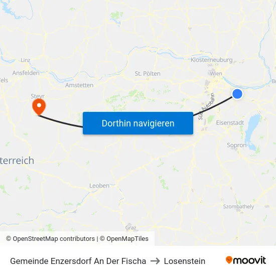 Gemeinde Enzersdorf An Der Fischa to Losenstein map