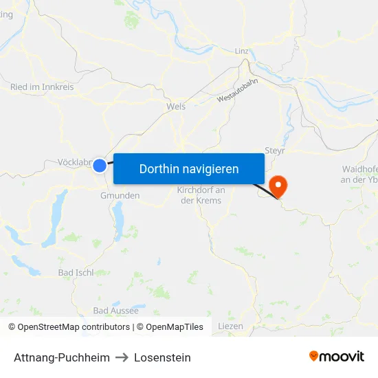 Attnang-Puchheim to Losenstein map