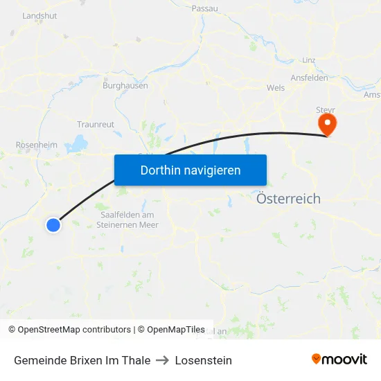 Gemeinde Brixen Im Thale to Losenstein map