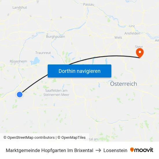 Marktgemeinde Hopfgarten Im Brixental to Losenstein map