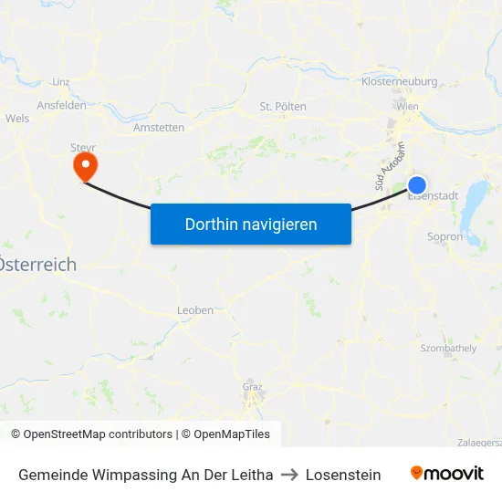Gemeinde Wimpassing An Der Leitha to Losenstein map