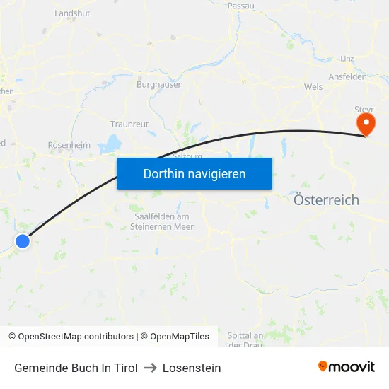 Gemeinde Buch In Tirol to Losenstein map