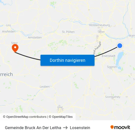 Gemeinde Bruck An Der Leitha to Losenstein map