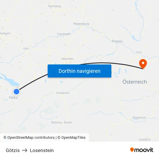 Götzis to Losenstein map