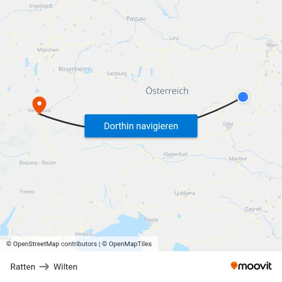 Ratten to Wilten map